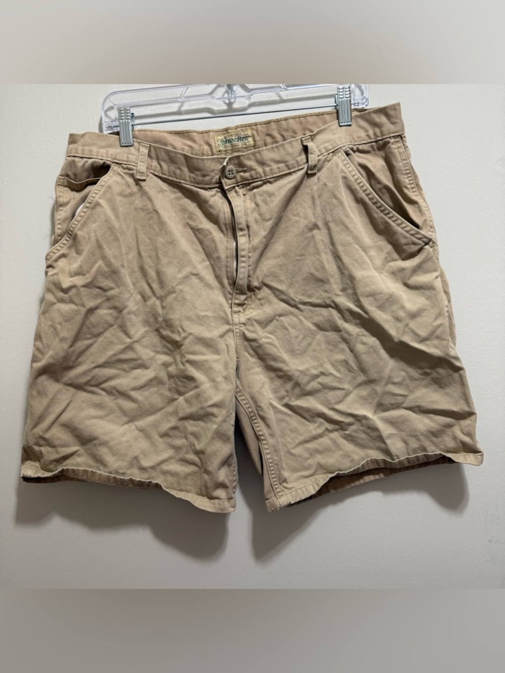 St Johns Bay Mens  Chino Shorts Sz 38  100% Cotton